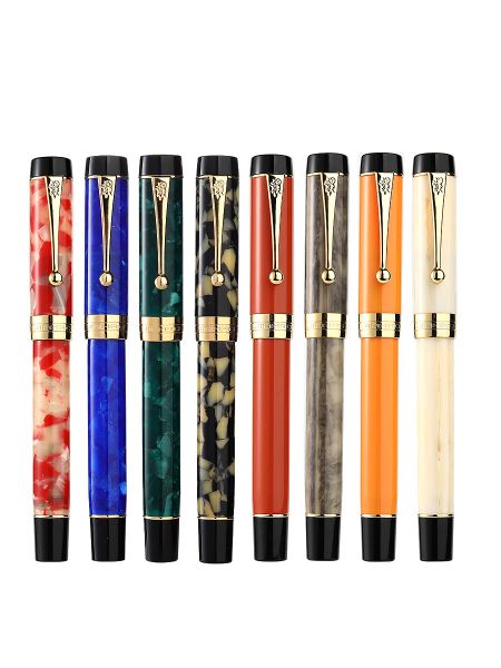 Ручки Jinhao 100 Centennial Resin Высококачественная ручка Fountain MultiColor с логотипом по написанию бизнес -офиса чернила ручка