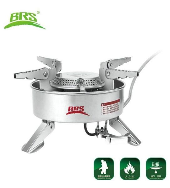 BRS10 Camping fogões Backpacking Gas Burners Portable Blaze Large Viagem ao ar livre Acessórios de cozinha para piqueniques de piquenique forte 2550036