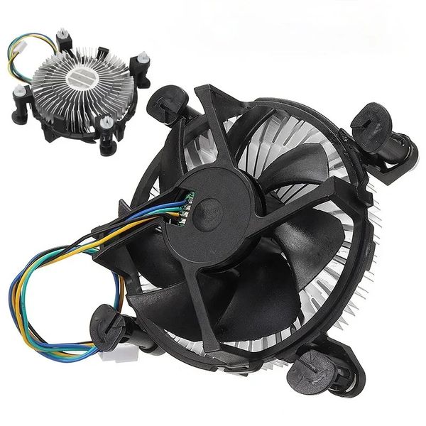 2024 Computador CPU RECEDER RESIDER DO RECEBELO DE ALUMAÇÃO ORIGINAL DO CORREGO DE ALUMINA E97379-001 Ventor de ventilador de 2400rpm para Intel 1156/1155/1151/775Por de computador CPU Fan