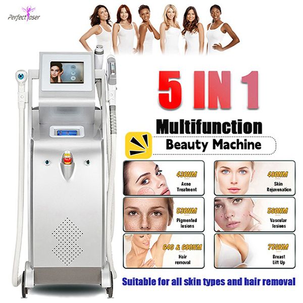 5 em 1 Elight Dido Dido Laser Machine Opt IPL Remoção de cabelo RF Tatuagem de pigmentação de aperto na pele Remover vendas