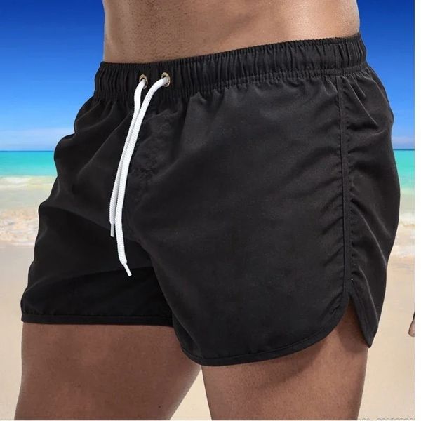 Trunks de natação de verão esportivo de academia de brechas de praia masculina praia de luxo praia rápida seco