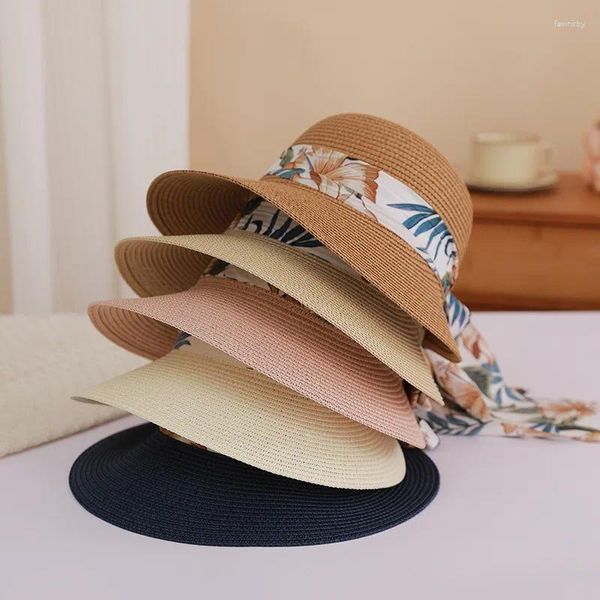 Beratschuller Chinese Übergroße Cowboy Schwarze anpassbare Cover Face Panama Beach Cap Raffia Urlaubs Reise Strohhut für Frauen mit Band