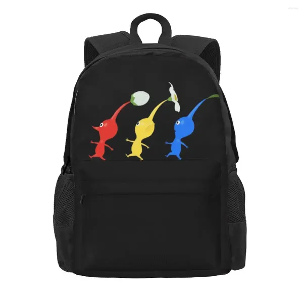 Rucksack 3 Pikmin Running 1 Rucksäcke große Kapazität School Bag Schulter Laptop Rucksack Modereisen mit großer Kapazität