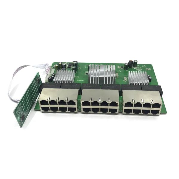 Switches OEM Novo modelo 24 Porta Gigabit Switch Module Desktop RJ45 Ethernet interruptor 10/10/1000Mbps LAN Cubra de cubo 24 Portas placa -mãe