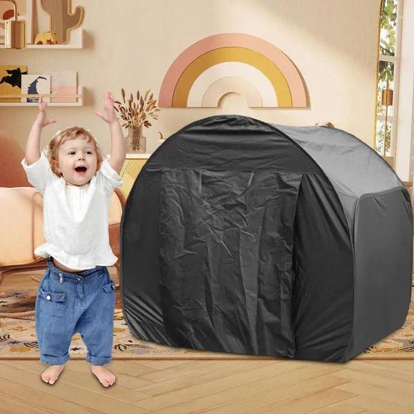 Çadır ve barınaklar çocuk çadır kapalı siyah dışarı yaratıcı oyun kubbe çocuk evi çocuk açık oyuncak teepees için