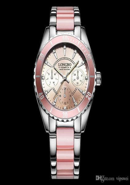 Роскошные брендовые модные кварцевые дайвинские часы розовые женщины дайвинг дайвинг.