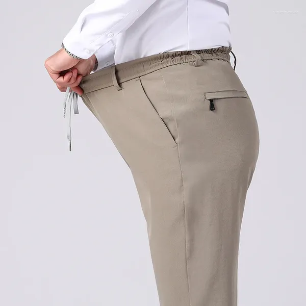 Pantaloni maschili pantaloni estivi seta glace coulcave di ghiaccio grandi veloci sport grigio a secco viaggi maschi vestiti di vestiti kaki kaki