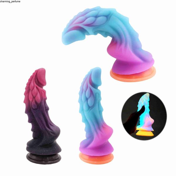 Hot Salking Dragon vibrador brinquedos sexuais adultos g-spot Copo de copo de xícara feminino Dildo enorme monstro alienígena feminino dildo feminino