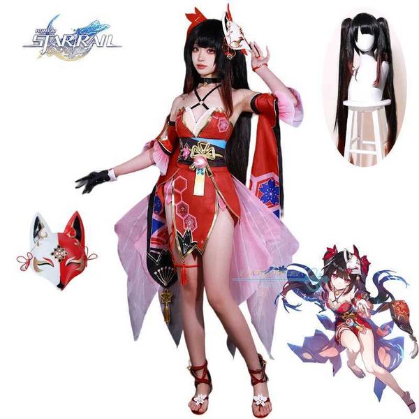 Costumi anime Sparkle Honkai Cosplay Game Honkai Star Rail Cosplay Cosplay Veniti Outfit per feste come Wig Mask Women Women Role Play Outfits Y240422