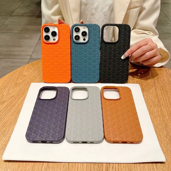 iPhone15/15Pro Pattern telefone celular Soft Shell 14Pro Solid Color Retro Adequado para Apple 13Promax Simple Advanced 13 Ultra-Fhin Silicone