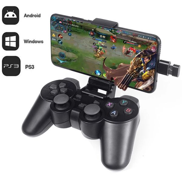 Controllo 2.4G Controller wireless GamePad Android Joystick Joypad con convertitore OTG per PS3 / Smartphone per tablet PC Smart TV Box