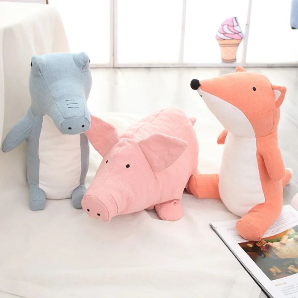 Куклы детская подушка белье из фаршированные игрушки Dropshipping Fox Pig Crocodile Sleep Dolls Игрушка животные дети День рождения декор для подарочной комнаты декор