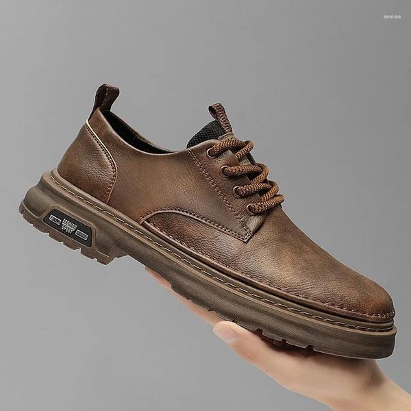 Sapatos casuais moda couro oxford para homens negócios respiráveis negócios confortáveis clássicos masculinos calçados formais calçados de lazer