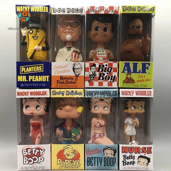 Actionspielzeugfiguren sexy Betty Figur Popeye der Seemann Man Anime Figur Bobblehead Mr. Peanut KFC Big Boy PVC Kindergeburtstag Geschenke Spielzeug T240422