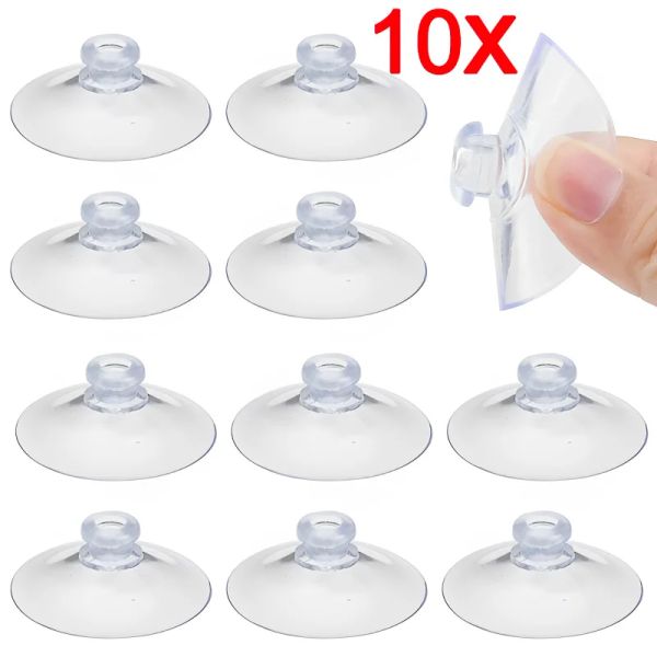 Aquários 10/1pcs Cabeça de cogumelo otário de pvc tanque de peixes transparentes otário perfurado perfurou uma sucção clara decoração de janela para vidro