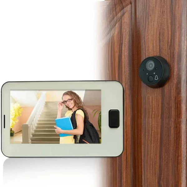 Kontrolle 4,3 Zoll IR Nachtsicht Peephole Türklingel Kamera Peephole -Zuschauer Katze Eyetor Bell Smart Home Monitor Digital Door -Zuschauer