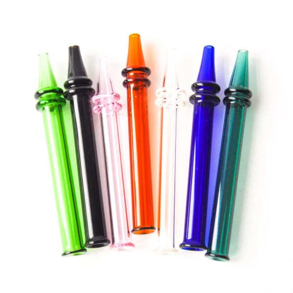 Новый мини -нектар коллекционер красочный стиль ручки нектар коллектор с прямой трубкой Стеклянные водопроводные трубы куриль