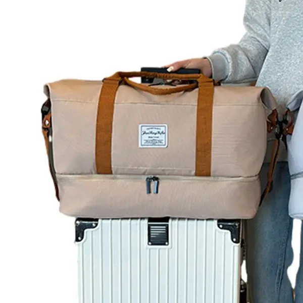 Sacos de armazenamento Bolsa de viagem dobrável Tote de ginásio portátil leve para viagens de ar AirPlanes viagens de viagens de cruzeiros de cruzeiros