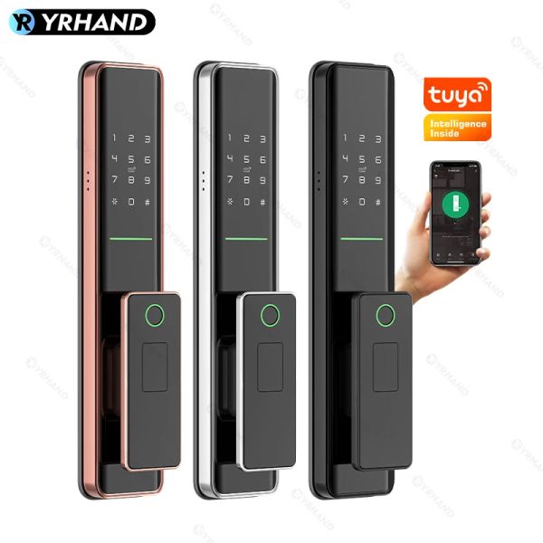 Steuerung Yrhand A1 Autolock Digital Electronic Ttlock Lock Biometrische Fingerabdruck Tuya WiFi Smart Door Lock Remote für Google Home Aleax