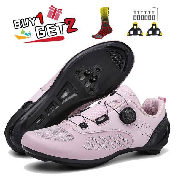 Обувь мужчины женщины самополосные дороги езда на велосипеде обувь розовые дышащие кроссовки для велосипедов Профессиональные Spd Bicycle Riding Racing Shoes 3847