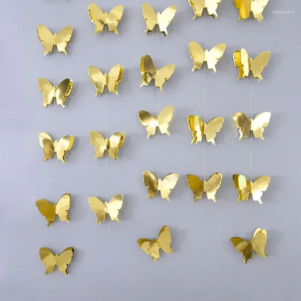 Декоративные фигурки лазерные серебряные переливающиеся 3 -й бабочки