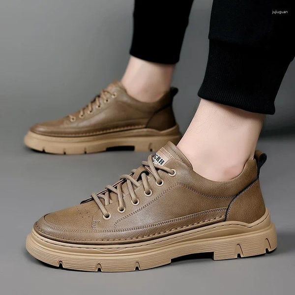 Scarpe casual marca italiana in pelle vera in pelle densa ad usura resistente all'oxford Conference Business Free Delivery