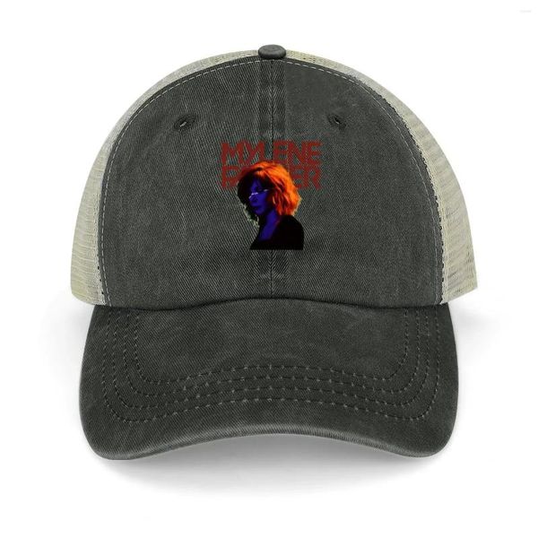 Regalo per il giorno dei berretti Mylene Farmer Boys Fans Fans Cowboy Hat Cap Sports Clery Anime Female maschile