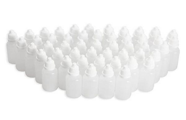 50 PCS pacote 5m 10ml 15ml 20ml 30ml 50ml 100ml Plástico vazio espreme o olho de suco líquido Garão de gotas de gotas de gotas