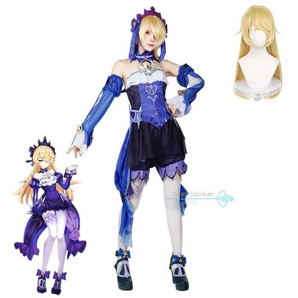 Costumi anime Fischl Cosplay Genshinimpact Fischl Cosplay Come Nuova pelle Sexy Qun Uniforme Hallown Women Ruolo Giochi come set completo cos y240422