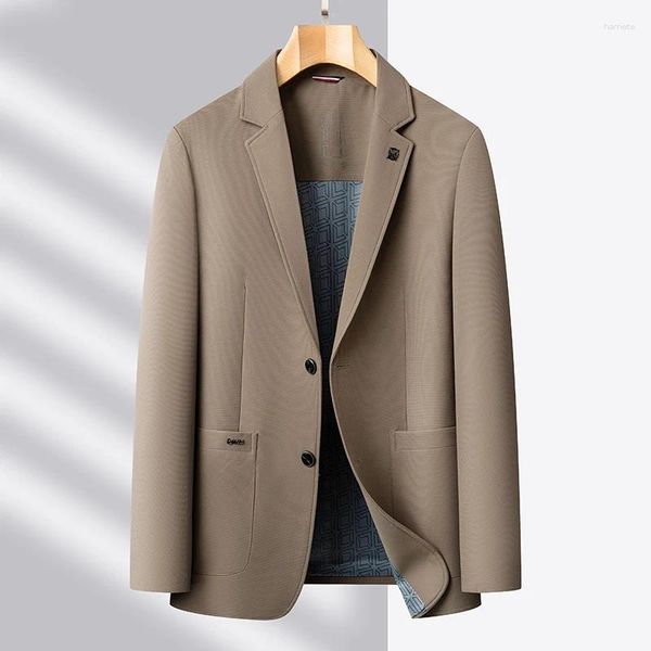 Abiti da uomo 2024- Versione coreana del business della moda Casual Solid Color All Match Gentleman Work Wedding Slim-Fit Trend Blazer Suit