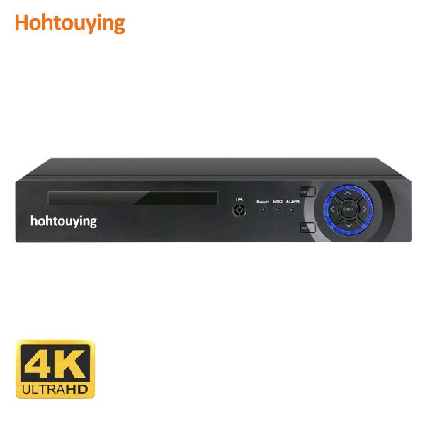 Объектив Hohtouying 4CH 8CH 4K 8MP H.265 POE NVR Регистратор для HD 4K 3MP 4MP 5MP 5MP POE IP -камера Обнаружение лица 48V ONVIF Video Surveillance