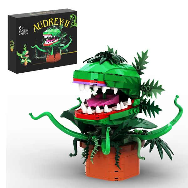 Blöcke Buildmoc Audrey II Chomper Blumenbaubausteine Mann Esser Little Shop of Horrorpflanzen Ziegelmodell Spielzeug für Kinder Kindergeschenke