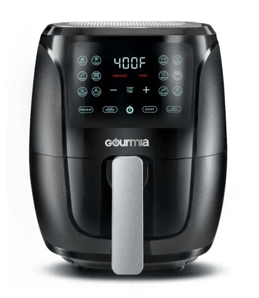 Fryers 4 Qt Digital Air Fryer con cottura guidata, nero GAF486