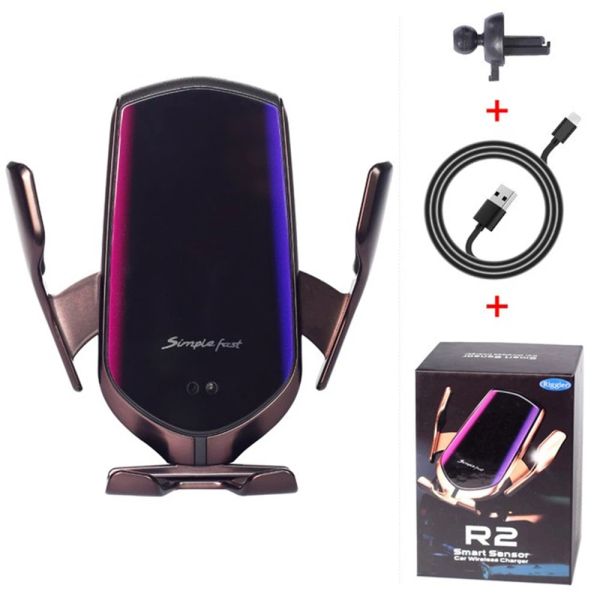 Ladegeräte Floveme R2 Smart Infrarot Sensor Car Telefonhalter Stand für iPhone 12 11 Xiaomi 10W Qi Wireless Ladegerät Air Vent Mount Bracket