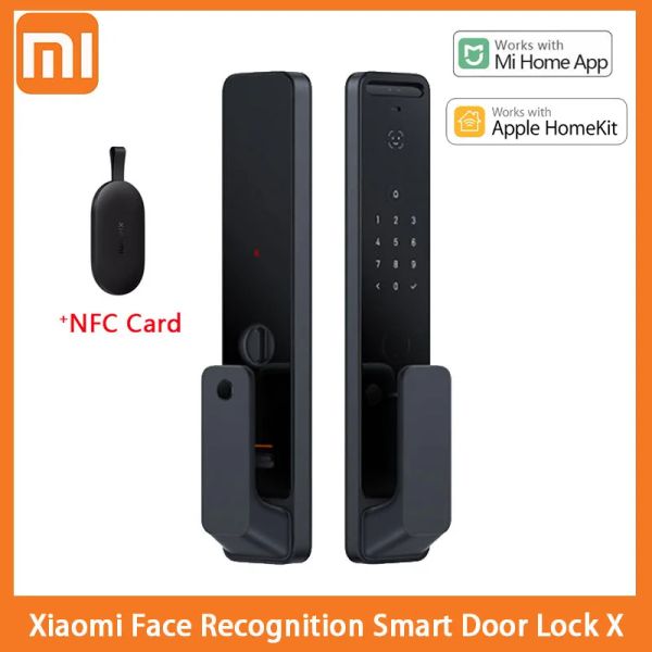 Controllo Xiaomi Smart Door Lock X Riconoscimento della faccia 3D Smart Door Door con fotocamera Bluetooth Fingerprint NFC Unlock Oblocco con MI Home App