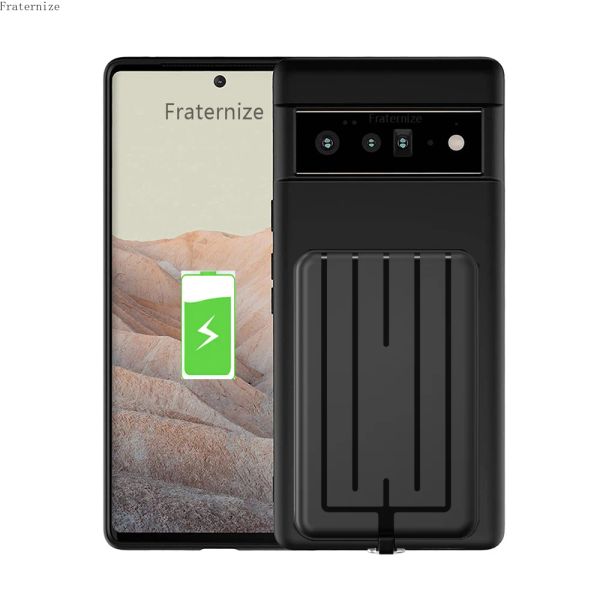 Controle 10000mAh tipo C Banco de potência para o Google Pixel 6 Pro 6a 5a 4a 5g 3a Case de carregador de bateria inteligente para o Google Pixel 2 3 4 5 XL Tampa