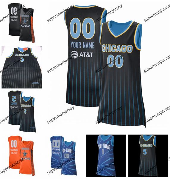 2024 Kadın Basketbol Chicagos Sky Jersey Michaela Onyenwere Taya Reimer Brianna Turner Brynna Maxwell Angel Reese Kamilla Cardoso Nikolina Milic Marina Yeni