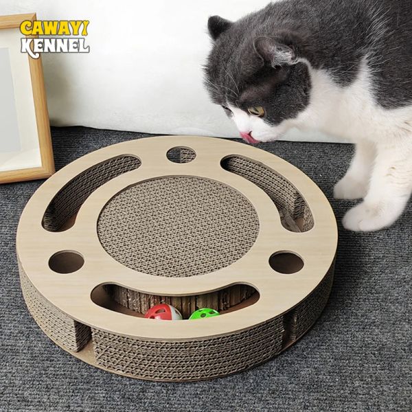 Игрушки круглый кошачий царапин Многофункциональный шарик Multifunction Toy Cat Scratcher Funny Rouchen Nails Scraper гофрированная бумага Post