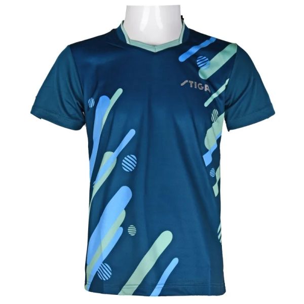 T-Shirts Neue Original-Stiga-Kinder Tischtennis Jersey CA43371 Junge und Mädchen Tischtennis Match T-Shirt Sport T-Shirts