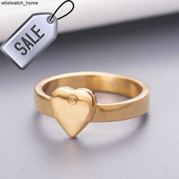 Engagements Ring Hearts Designer Ring Kadınlar için Basit Lüksler Düğün Aşk Band Kaplama Altın Lüks Yüzük Aksesuarları Hediye Hip Hop E23 12i9