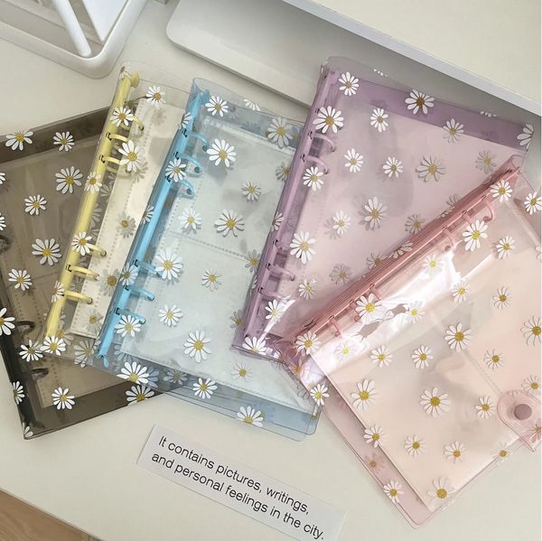 A5 A6 Clip colorato Daisy scintillante Bling sciolte leghi binder taccuino da taccuino Diario planner di carta