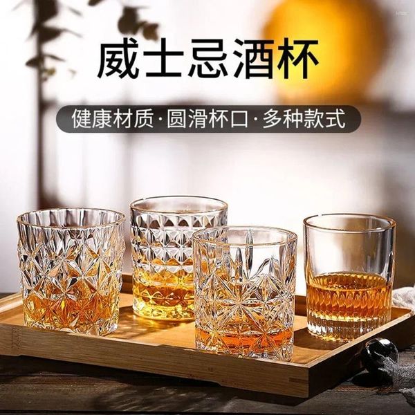 Weingläser 2 PCs Luxus Kristall Whisky Glasset Bier Wassertasse für Alkohol Whisky Drinks Home Bar Supplies Getränkeware