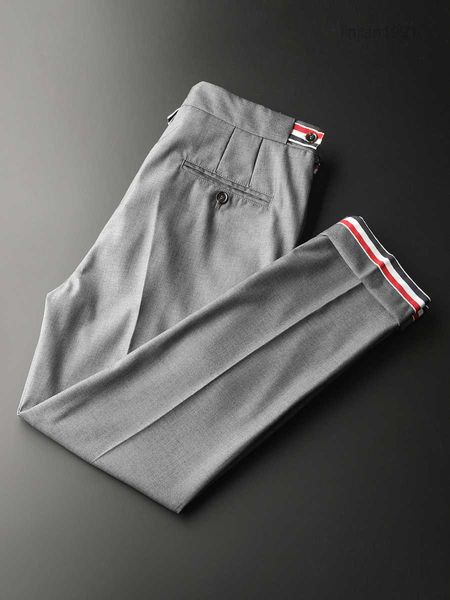 TB SACH PONTES Mens Negócios Casual Pants Profissional Drape Profissional Sem Sentir calças elásticas da cintura de ferro Coloque calças modernas e sofisticadas