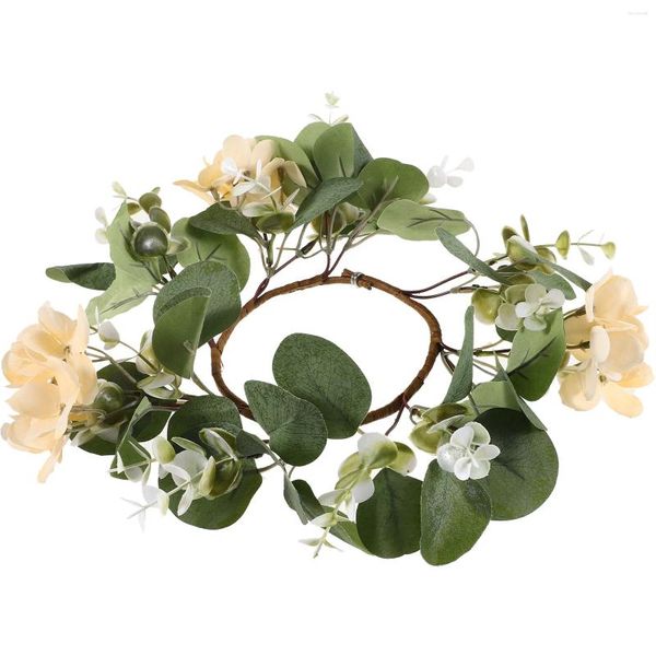 Декоративные цветы урожай фестиваль кольцо скандинавские моделируемые эвкалиптовые листья ягоды венки кольца листья столовые свадебные декор