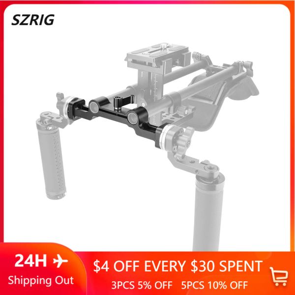 Suportes SZRIG Dual 15mm Railblock com Rosette Arri Conexão de Montagem Para Montagem da Câmera de Câmera DLSR portátil Rigação de Montagem