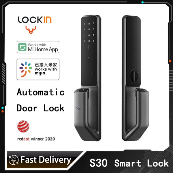Controllo Lockin S30 Pro Smart Door Lock Fingerprint Password NFC Telefono sbloccare il lavoro automatico con Xiaomi Mi Home Smart Home Linkage
