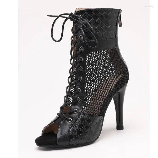 Dance Shoes Fashion 2024 Soft Peep Toe Boot Stilettos Jazz Slipery Sole personalizzabile Latino Dancing Sexy Plus Times