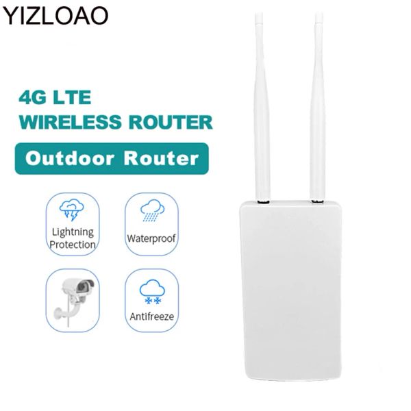 Roteadores yizloao 4g lte sem fio wi -fi ap roteador móvel wifi/hotspot 4g modem roteador de antena larga de banda larga de gateway cpe