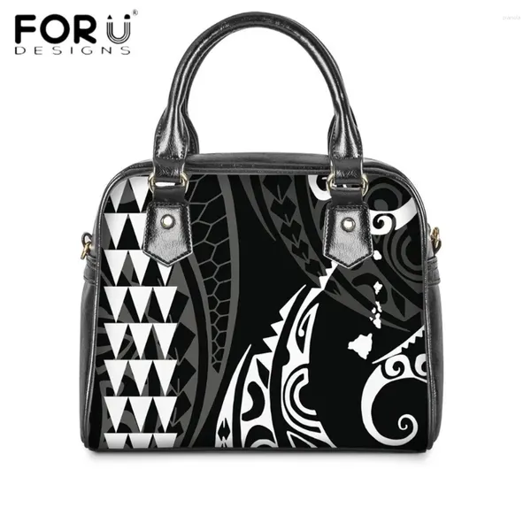 Umhängetaschen Fordensigns Ankunft PU Crossbody Tasche für Frauen Hawaii Stil Kakau Polynesian 3D gedruckt weibliche Modehandtaschen Bolsa Femme