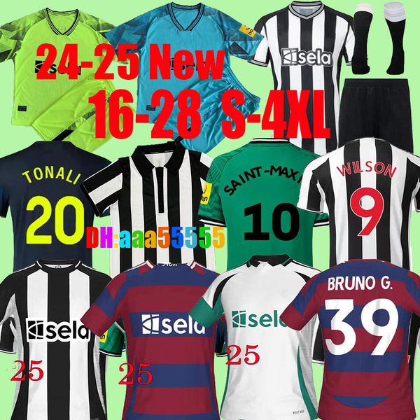 2024 2025 Newcastl E Soccer Forma Bruno G. Joelinton Isak 23 24 25 3. Tonali Isa hayranları Pensin Wilson Almiron Futbol Gömlek Adam Çocuk Kiti 16-4xl